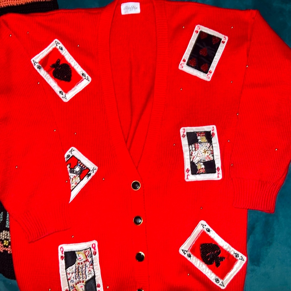 Vintage Raffia Gambling Sweater